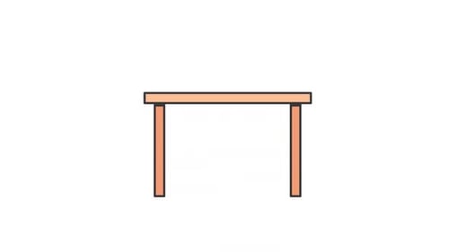 Minimalist Flat Design Table Drawing Animation
