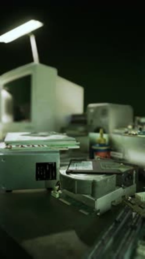 Assorted Appliances in a Crowded Room