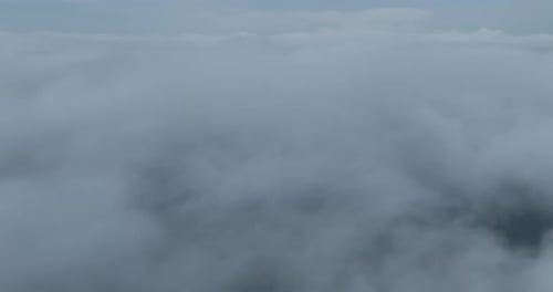 Aerial View of Fluffy White Clouds in the Sky
