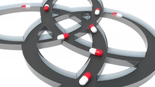 Pills Pharmaceutical Factory Line Intro Able to Loop Endless