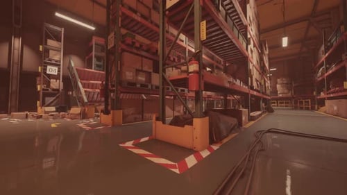 Interior of a Warehouse Storage of Retail Shop