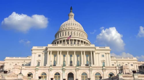 Time lapse of the United states capitol building, Washington DC, USA.