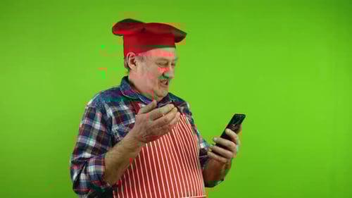 Chef Video Calling on Mobile Phone