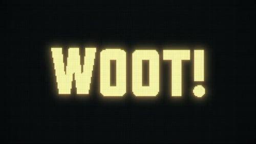 Retro Glowing Pixel Text Reveal Kinetic Typography