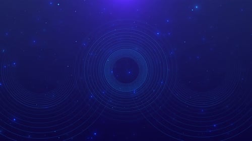 Futuristic Blue Abstract Circles Technology Background