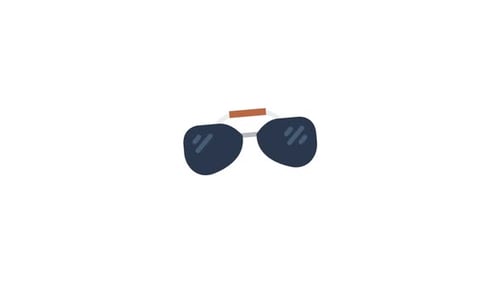 Animated Flat Design Binoculars