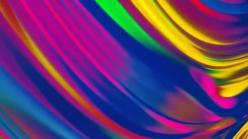 Vibrant 3D Iridescent Liquid Wave Background