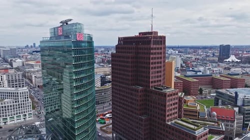 Stunning Cityscape Featuring Modern Skyscrapers From Above