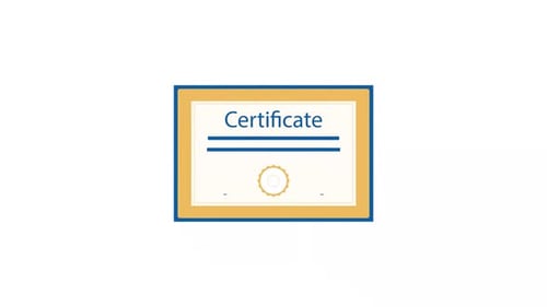 Flat Design Certificate Reveal Animation