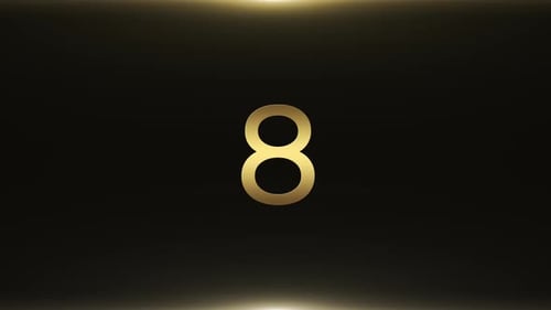 Elegant Golden Countdown Timer for Professional Video Openers