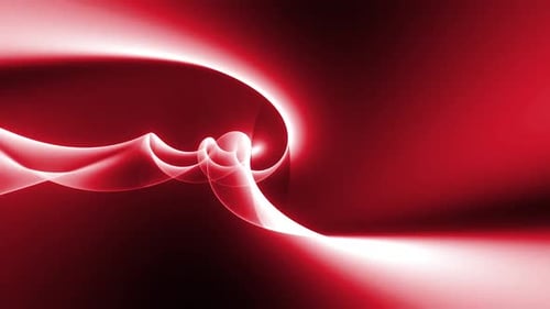 Dynamic red energy swirls elegantly in abstract motion graphic