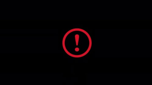 Red Exclamation Mark in Circle. Warning, Alert, Error Concept Animation Video - Transparent