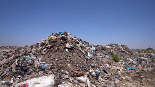 Environmental pollution and garbage in the city dump 4K