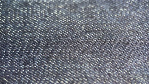 Detailed Close-Up of Denim Fabric Texture