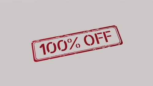 Grunge Style 100% Off Stamp Reveal