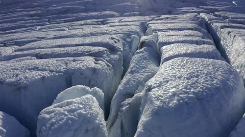 AerialTop View Glacier Ice Flow Texture Vibrant Blue