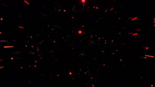 Red And Orange Movement Through The Shining Star Stream Background Vj Loop In 4K