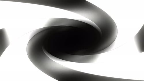 White Neon Lines Move On Spiral Background Vj Loop In 4K