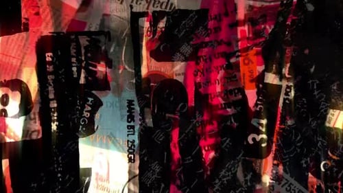 Analog Print Glitch High Red VJ Background