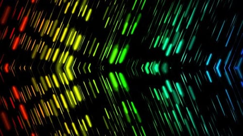 Rainbow Dynamic Abstract Glowing Lines Background Loop