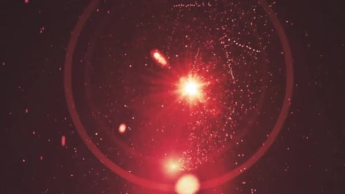 Gelber glitzernder Partikel-Animationshintergrund
