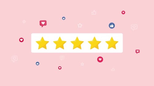 5 Star Rating Review Feedback Animation