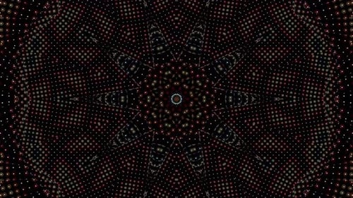 Pulsing Geometric Light Grid Kaleidoscope Background