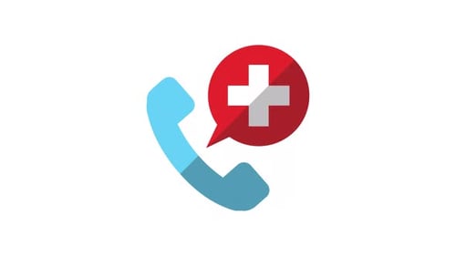 Flat Design Medical Phone Icon Animation