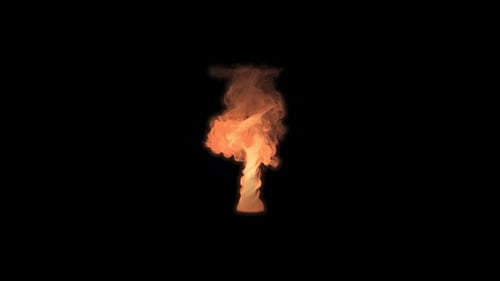 Fiery Dust Tornado Eruption on Transparent Background