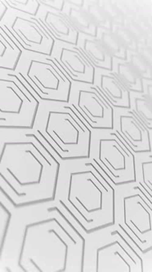 Minimalist White Hexagon Grid Loop Background