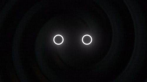 2 Black Hole System Gravity Field with Space Time Grid Top View