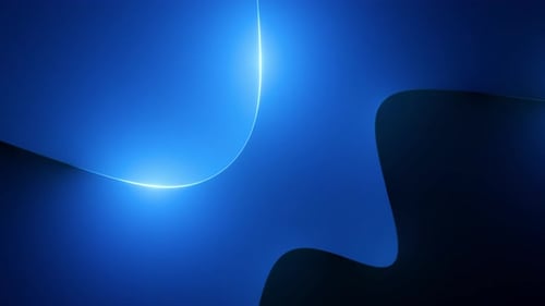 Abstract Blue Lines Glowing Shapes Motion Background