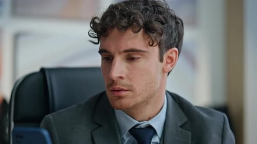 Confident Manager Working Office Portrait Angry Mad Man Reacting Business Fail