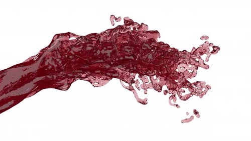 Jet Stream Blood auf transparentem Hintergrund Super Zeitlupe 1000 FPS