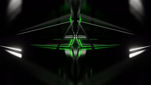 Green And White Neon Shapes Area Background Vj Loop In 4K