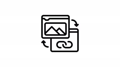 Hand Drawn Data Link Exchange Icon Animation
