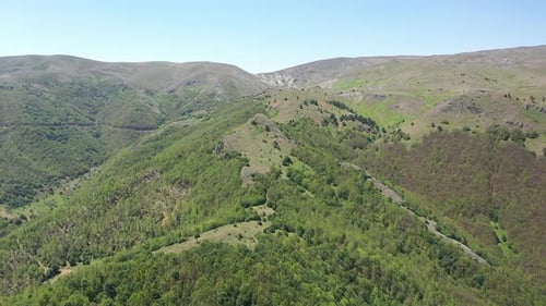 Aerial View Of Forests And Mountains