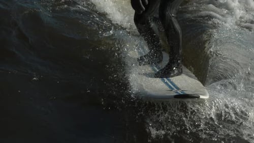 Close up extreme slow motion surfing feet 1000fps.mov