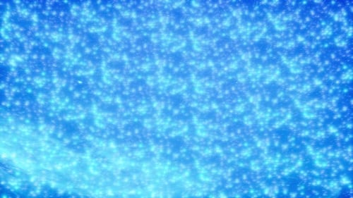 3D Render Under Water Glowing Bright Blue With Glitter Effect Moving Abstract Background