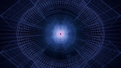 Nahtlose 3D-Motion-Grafik-Hintergrundschleife mit dynamischen abstrakten Formen in ständiger Bewegung.