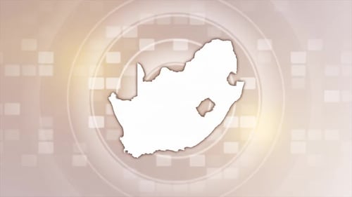 Animated Map of South Africa Outline Drawing and Fill