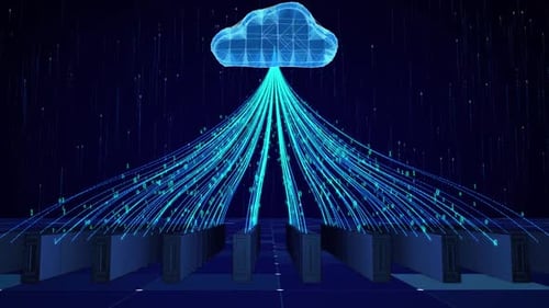 O fluxo de informações da inteligência artificial é enviado para a nuvem