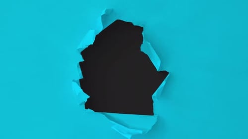 Blue Paper Burst Rip