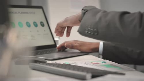 Typing on Keyboard in Office Workplace