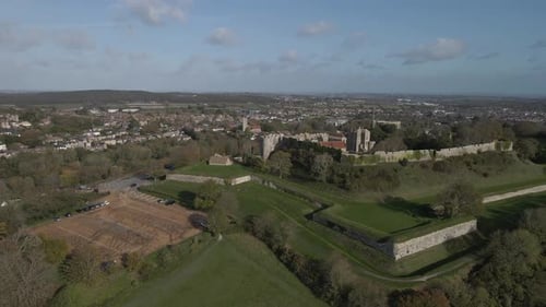 Castle a great fortress which began life as an Anglo-Saxon earthwork defence against Viking raids.