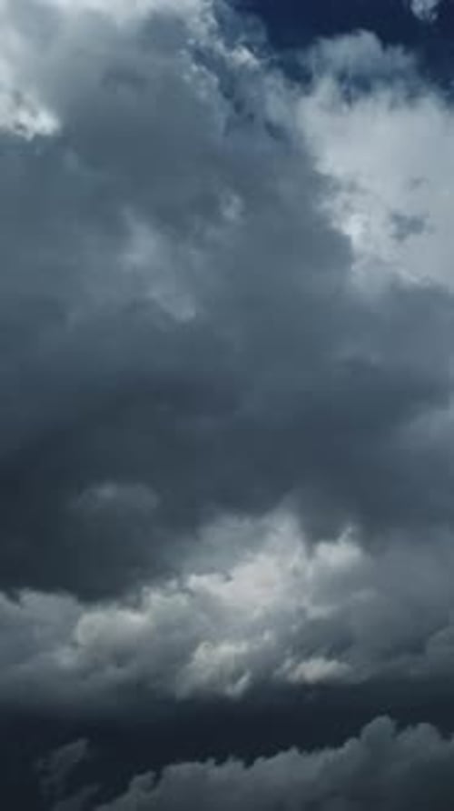 Dark storm clouds moving