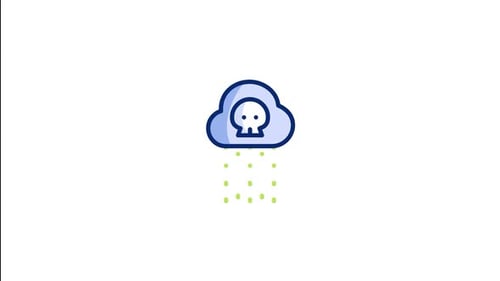Animated Flat Design Cloud Hazard Icons