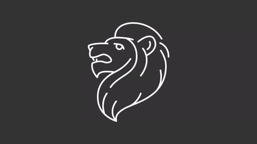 Judah lion white line animation