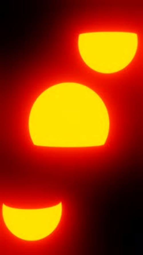 Abstract Neon Eclipsing Circles Space Loop Background