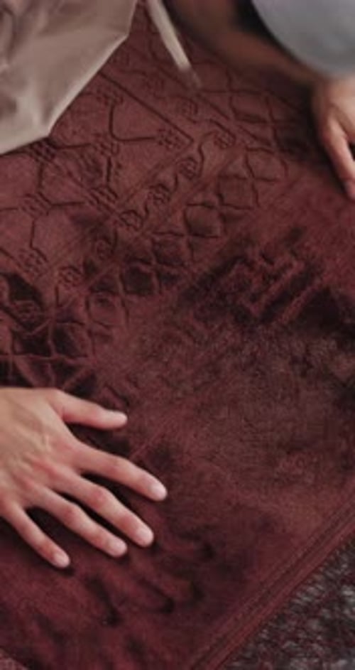 Man Praying on Prayer Rug, Religious Observance